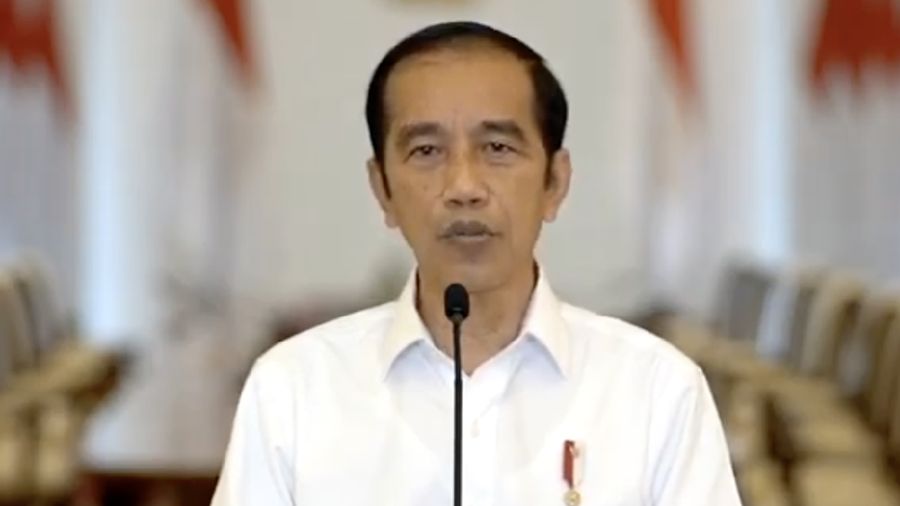 Jokowi memberikan keterangan Pers terkait Undang-Undang Cipta Kerja, Istana Bogor, 9 Oktober 2020. (Tangkapan layar Youtube Setpres RI)