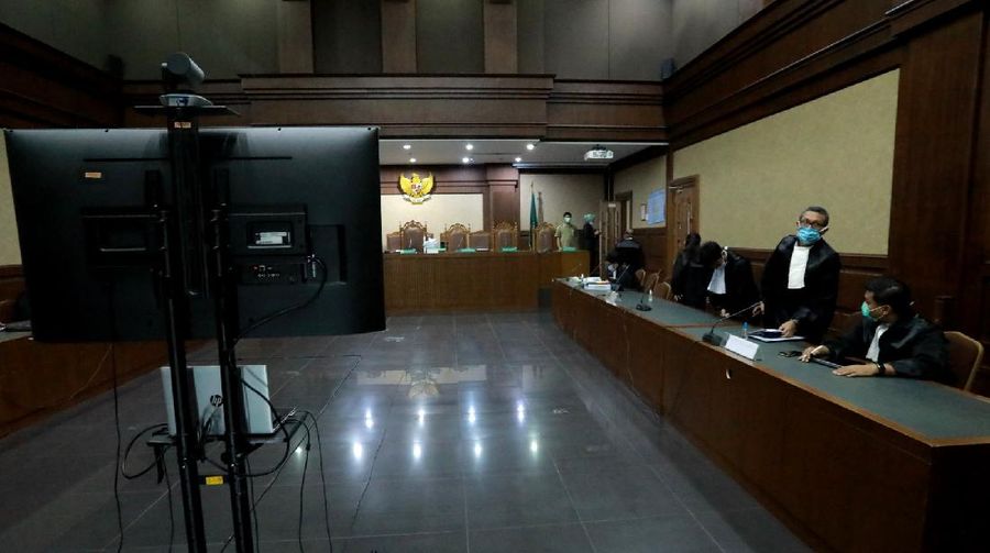 SIdang Lajutan Kasus Jiwasraya (CNBC Indonesia/Tri Susilo)