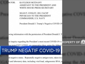 Trump Dinyatakan Negatif Covid-19