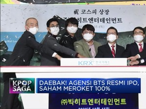 Daebak! Saham Agensi BTS, Big Hit Entertainment Meroket 100%