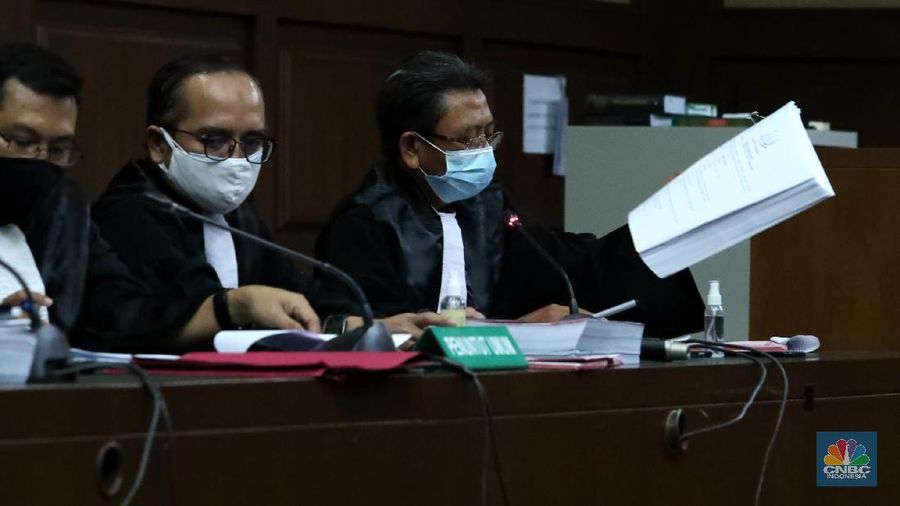 SIdang Tuntutan Jiwasraya (CNBC Indonesia/Ferry Sandi)
