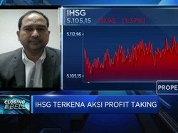 Terkena Profit Taking, IHSG Ditutup Terkoreksi Lebih dari 1%