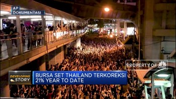 Diguncang Demo, Bursa Thailand Tertekan