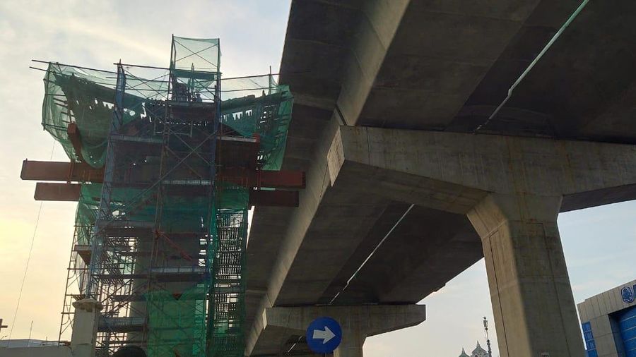 Progres Konstruksi Jalan Tol Layang Dalam Kota Jakarta Ruas Kelapa Gading-Pulo Gebang Capai 71%. (Dok. Kementerian PUPR)