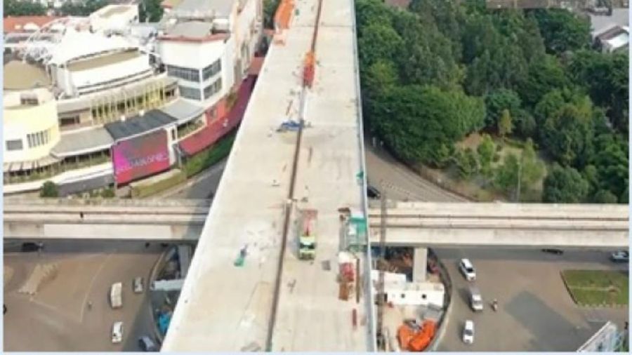 Progres Konstruksi Jalan Tol Layang Dalam Kota Jakarta Ruas Kelapa Gading-Pulo Gebang Capai 71%. (Dok. Kementerian PUPR)
