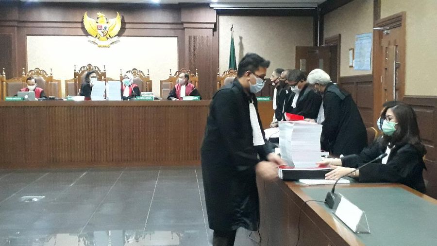 SIdang Tuntutan Jiwasraya (CNBC Indonesia/Ferry Sandi)