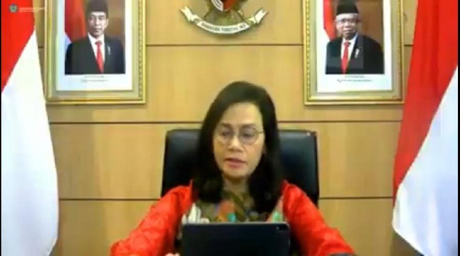 Menteri Keuangan Sri Mulyani dalam Konfrensi Pers APBN KiTa ( Tangkapan Layar Youtube Ministry of Finance Republic of Indonesia)