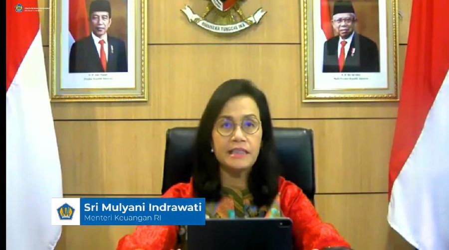 Menteri Keuangan Sri Mulyani dalam Konfrensi Pers APBN KiTa ( Tangkapan Layar Youtube Ministry of Finance Republic of Indonesia)