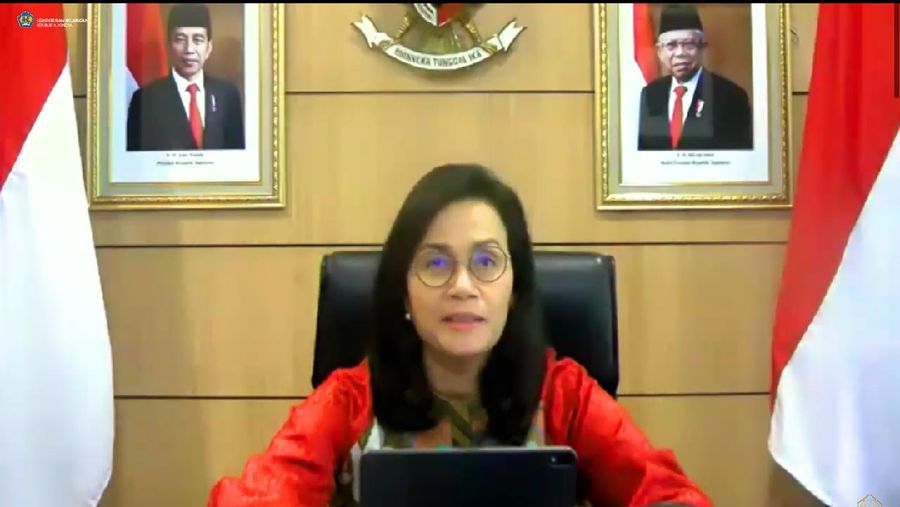 Menteri Keuangan Sri Mulyani dalam Konfrensi Pers APBN KiTa ( Tangkapan Layar Youtube Ministry of Finance Republic of Indonesia)