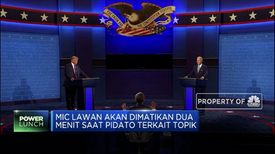 Ada Aksi Mikrofon Mati di Debat Capres AS