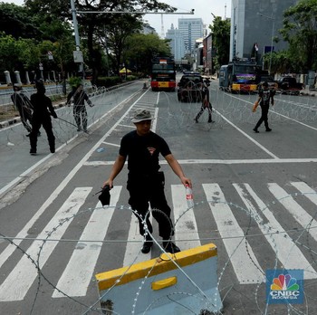 Demo di Jakarta Hari ini, Polisi Tutup Akses ke Istana Jokowi