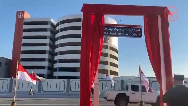 Peresmian Jalan Presiden Joko Widodo di Abu Dhabi (Tangkapan Layar Video Kedubes RI di Abu Dhabi)