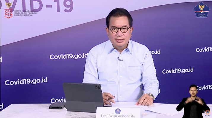 Wiku Adisasmito Koordinator Tim Pakar dan Juru Bicara Pemerintah untuk Penanganan Covid-19 Ketua Bidang Perubahan Perilaku Satgas Covid-19 Wiku Adisasmito. (tangkapan Layar Youtube BNPB Indonesia)