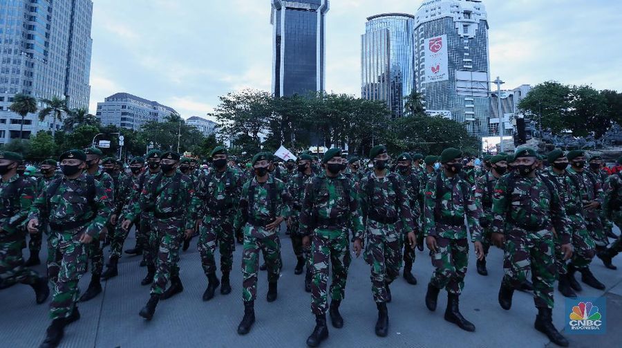 Ilustrasi TNI Marinir (CNBC Indonesia/ Tri Susilo)