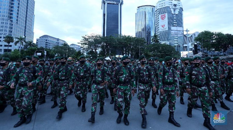 Ilustrasi TNI Marinir (CNBC Indonesia/ Tri Susilo)