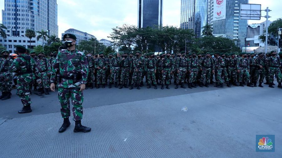 Ilustrasi TNI Marinir (CNBC Indonesia/ Tri Susilo)