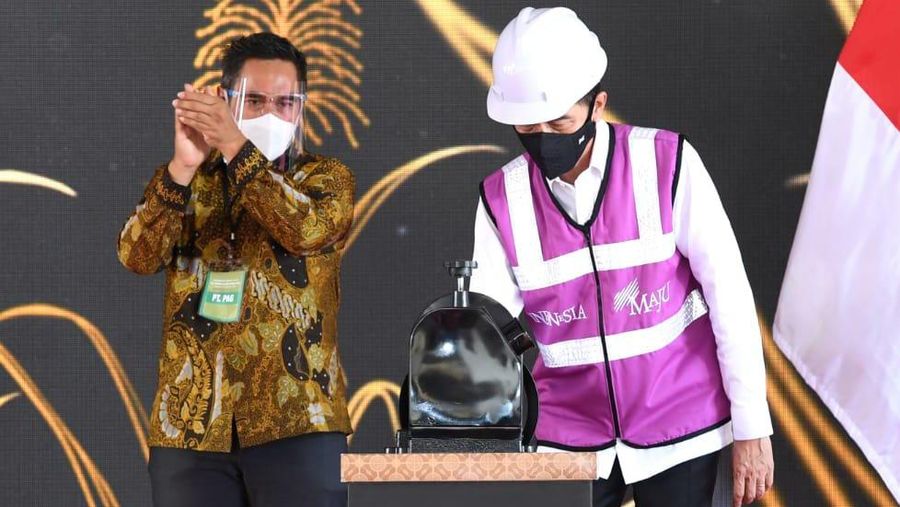 Presiden Joko Widodo Tinjau Pabrik Gula Haji Isam, Sulawesi Tenggara  (Biro Pers Sekretariat Presiden/Lukas)