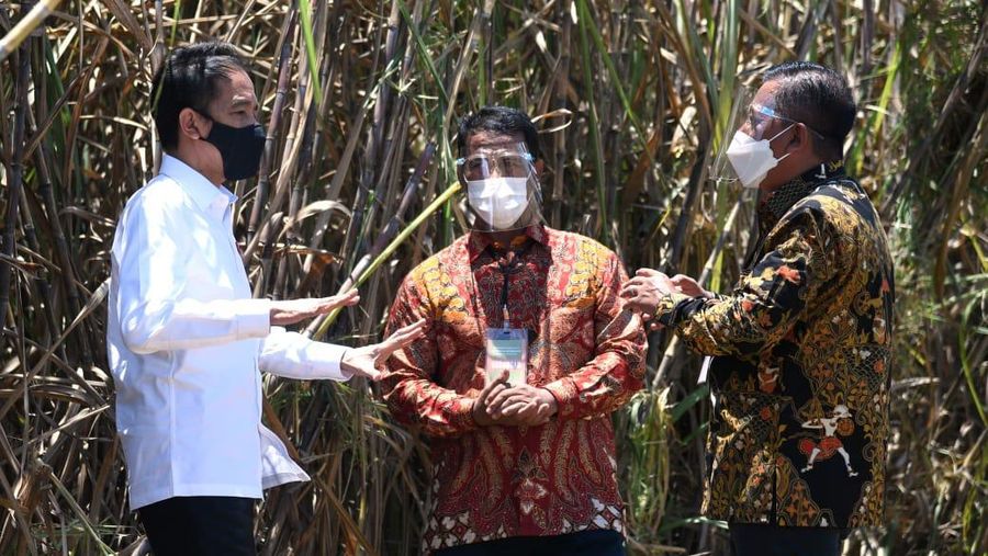 Presiden Joko Widodo Tinjau Pabrik Gula Haji Isam, Sulawesi Tenggara  (Biro Pers Sekretariat Presiden/Lukas)