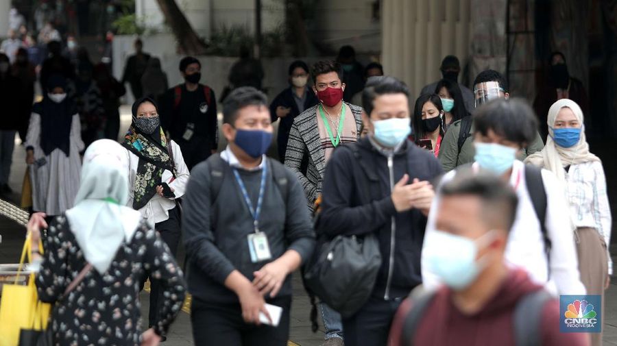 Pemerintah Provinsi (Pemprov) DKI Jakarta memperpanjang kembali Pembatasan Sosial Berskala Besar (PSBB) selama 14 hari. Terhitung dari tanggal 26 Oktober sampai 8 November 2020. (CNBC Indonesia/Muhammad Sabki)