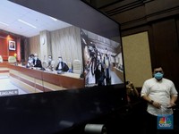 Penampakan Bentjok & Heru Hidayat di Sidang Putusan Jiwasraya