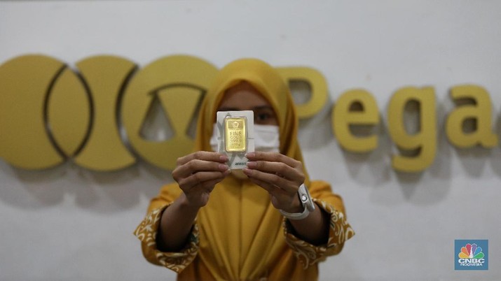 Ilustrasi Emas Pegadaian. (CNBC Indonesia/Andrean Kristianto)
