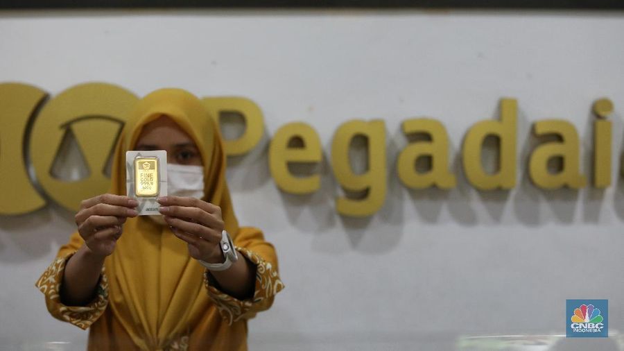 Ilustrasi Emas Pegadaian. (CNBC Indonesia/Andrean Kristianto)