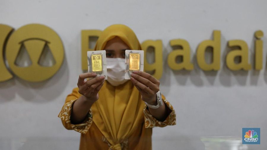 Ilustrasi Emas Pegadaian. (CNBC Indonesia/Andrean Kristianto)