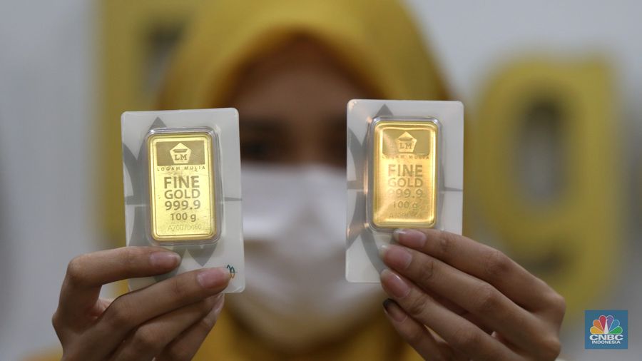 Ilustrasi Emas Pegadaian. (CNBC Indonesia/Andrean Kristianto)