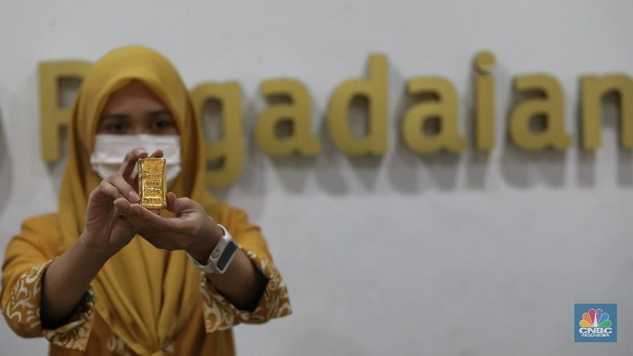 Ilustrasi Emas Pegadaian. (CNBC Indonesia/Andrean Kristianto)