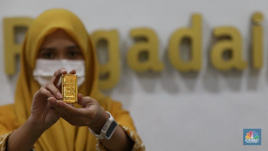 Ilustrasi Emas Pegadaian. (CNBC Indonesia/Andrean Kristianto)