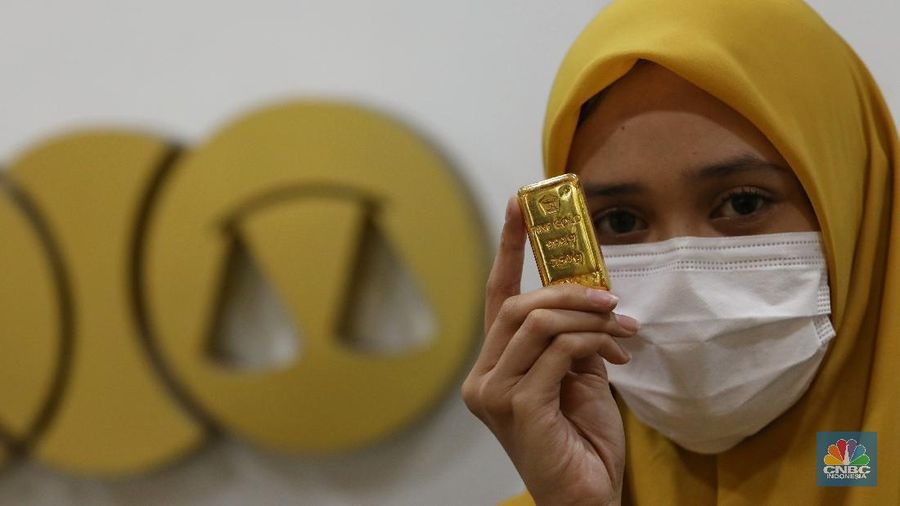 Ilustrasi Emas Pegadaian. (CNBC Indonesia/Andrean Kristianto)