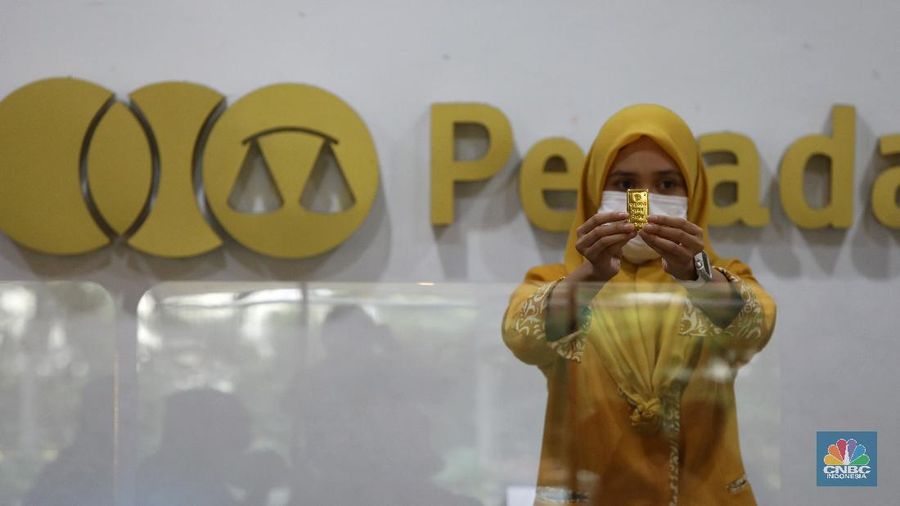 Ilustrasi Emas Pegadaian. (CNBC Indonesia/Andrean Kristianto)