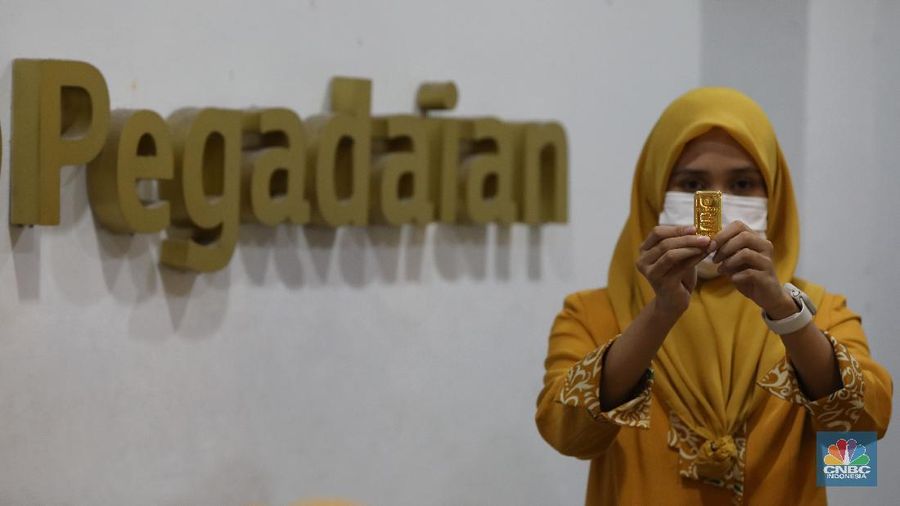 Ilustrasi Emas Pegadaian. (CNBC Indonesia/Andrean Kristianto)