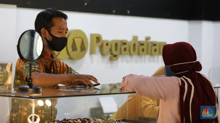Ilustrasi Emas Pegadaian. (CNBC Indonesia/Andrean Kristianto)