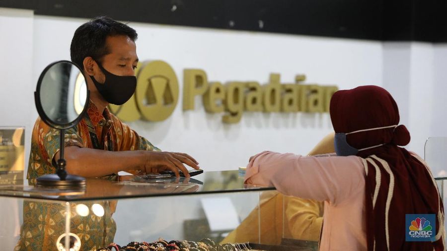 Ilustrasi Emas Pegadaian. (CNBC Indonesia/Andrean Kristianto)