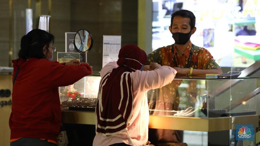 Ilustrasi Emas Pegadaian. (CNBC Indonesia/Andrean Kristianto)