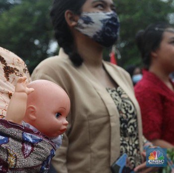 Potret Demo Serikat Rakyat Miskin Tolak Keras Omnibus Law