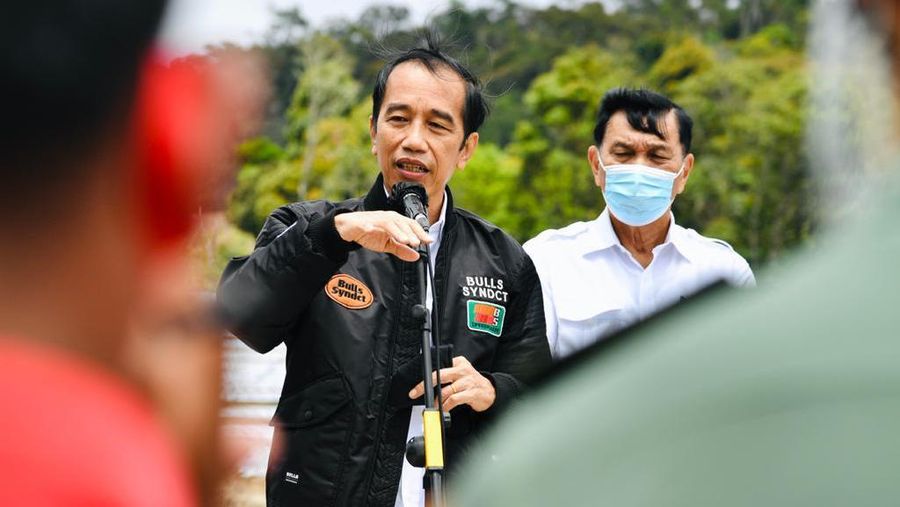 Presiden Joko Widodo (Jokowi) meninjau pengembangan lumbung pangan raksasa yang berada di Kabupaten Humbang Hasundutan, Sumatera Utara. (Foto: Laily Rachev - Biro Pers Sekretariat Presiden)