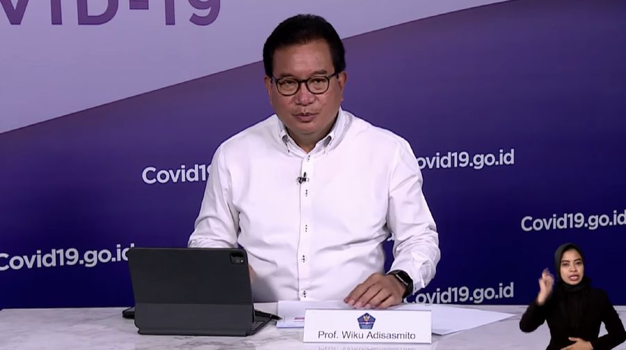 Wiku Adisasmito juru bicara gugus tugas percepatan penanganan Corona memberi Keterangan Pers Juru Bicara terkait Update Data Covid-19 Nasiona. (Youtube/Sekretariat Presiden)