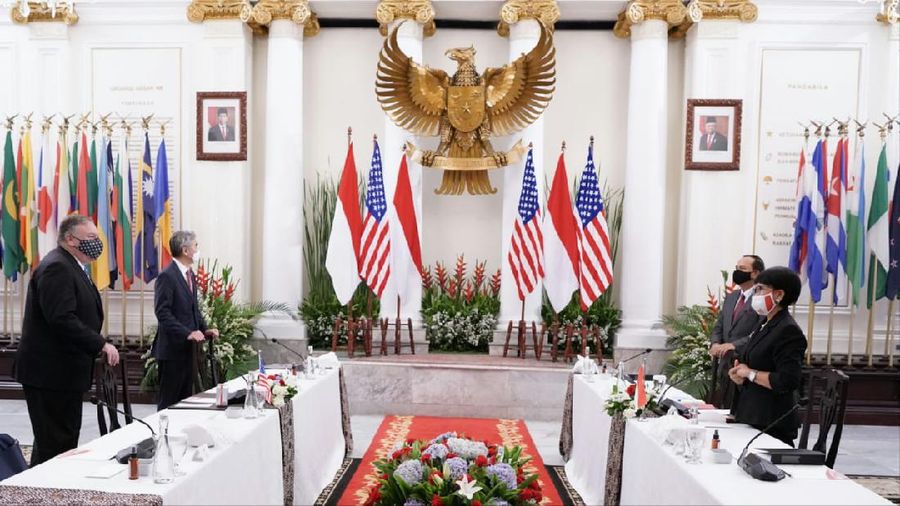 Menteri Luar Negeri Amerika Serikat Mike Pompeo tiba di Indonesia. (Tangkapan Layar Twitter Secretary Pompeo @SecPompeo)