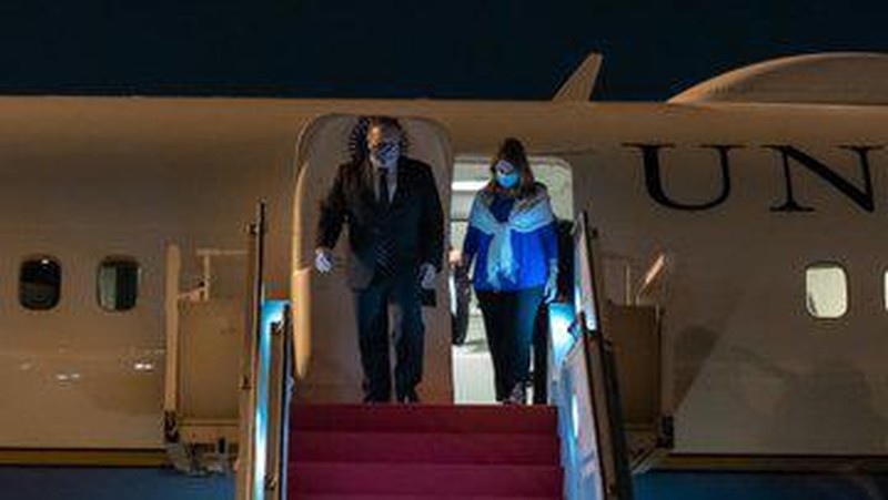 Menteri Luar Negeri Amerika Serikat Mike Pompeo tiba di Indonesia. (Tangkapan Layar Twitter Secretary Pompeo @SecPompeo)