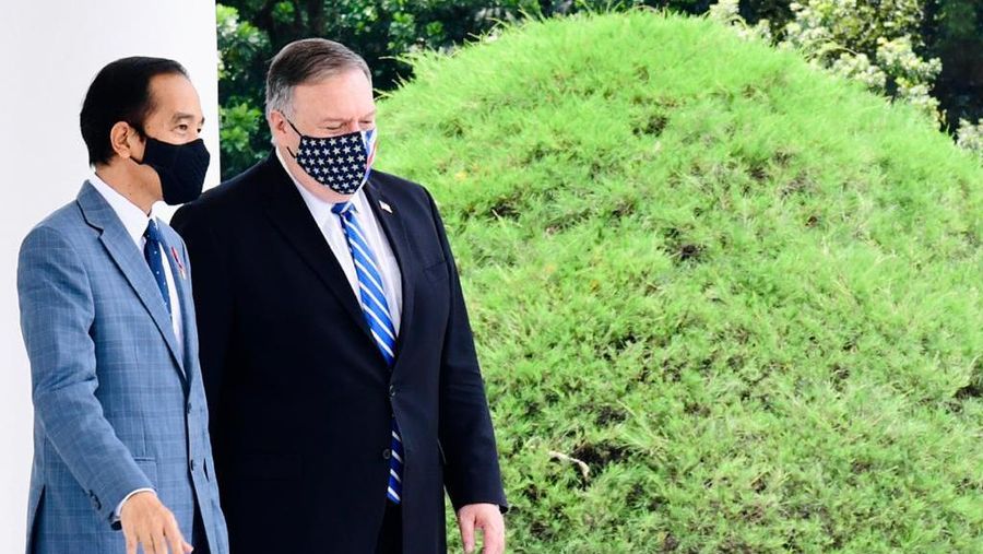 Presiden Joko Widodo bertemu Menteri Luar Negeri Amerika Serikat Mike Pompeo (Biro Pers Sekretariat Presiden/Muchlis Jr)