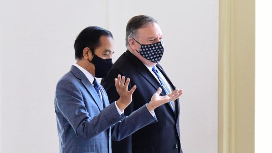 Presiden Joko Widodo bertemu Menteri Luar Negeri Amerika Serikat Mike Pompeo (Biro Pers Sekretariat Presiden/Muchlis Jr)