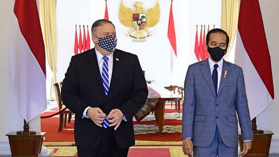 Presiden Joko Widodo bertemu Menteri Luar Negeri Amerika Serikat Mike Pompeo (Biro Pers Sekretariat Presiden/Muchlis Jr)