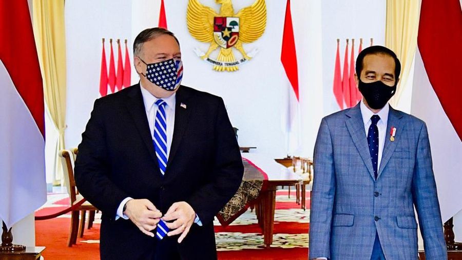 Presiden Joko Widodo bertemu Menteri Luar Negeri Amerika Serikat Mike Pompeo (Biro Pers Sekretariat Presiden/Muchlis Jr)