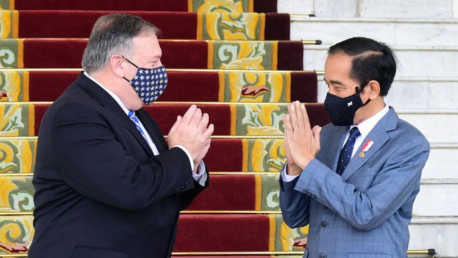 Presiden Joko Widodo bertemu Menteri Luar Negeri Amerika Serikat Mike Pompeo (Biro Pers Sekretariat Presiden/Muchlis Jr)