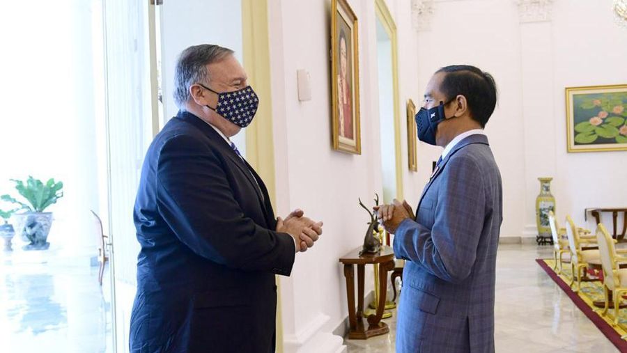 Menteri Luar Negeri Amerika Serikat Mike Pompeo tiba di Indonesia. (Tangkapan Layar Twitter Secretary Pompeo @SecPompeo)