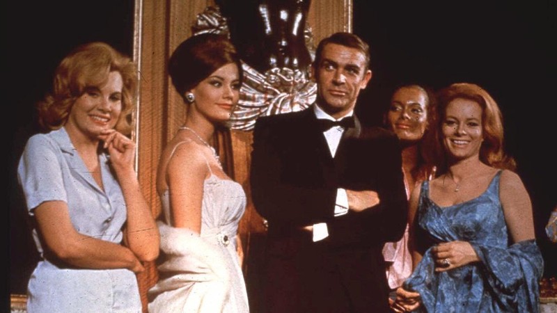 FILE - In this file photo dated July 29, 1966, actor Sean Connery is shown during filming the James Bond movie 