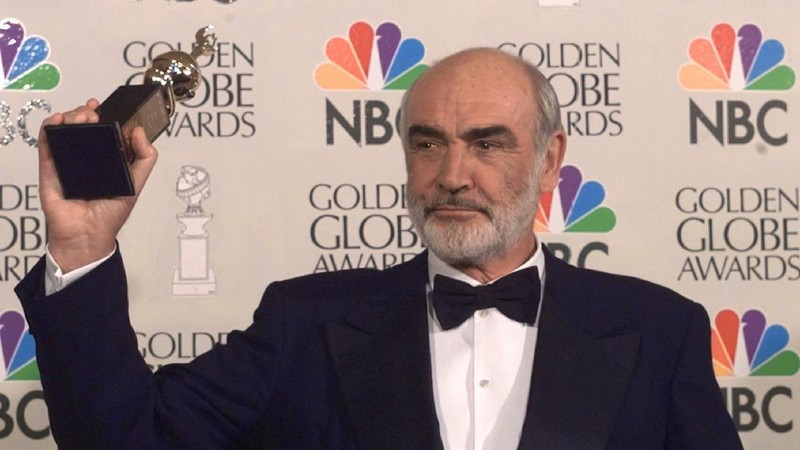 FILE - In this file photo dated July 29, 1966, actor Sean Connery is shown during filming the James Bond movie 