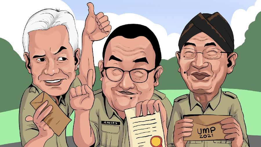INFOGRAFIS, DKI-Jateng-Jogja Kompak Naikkan UMP 2021